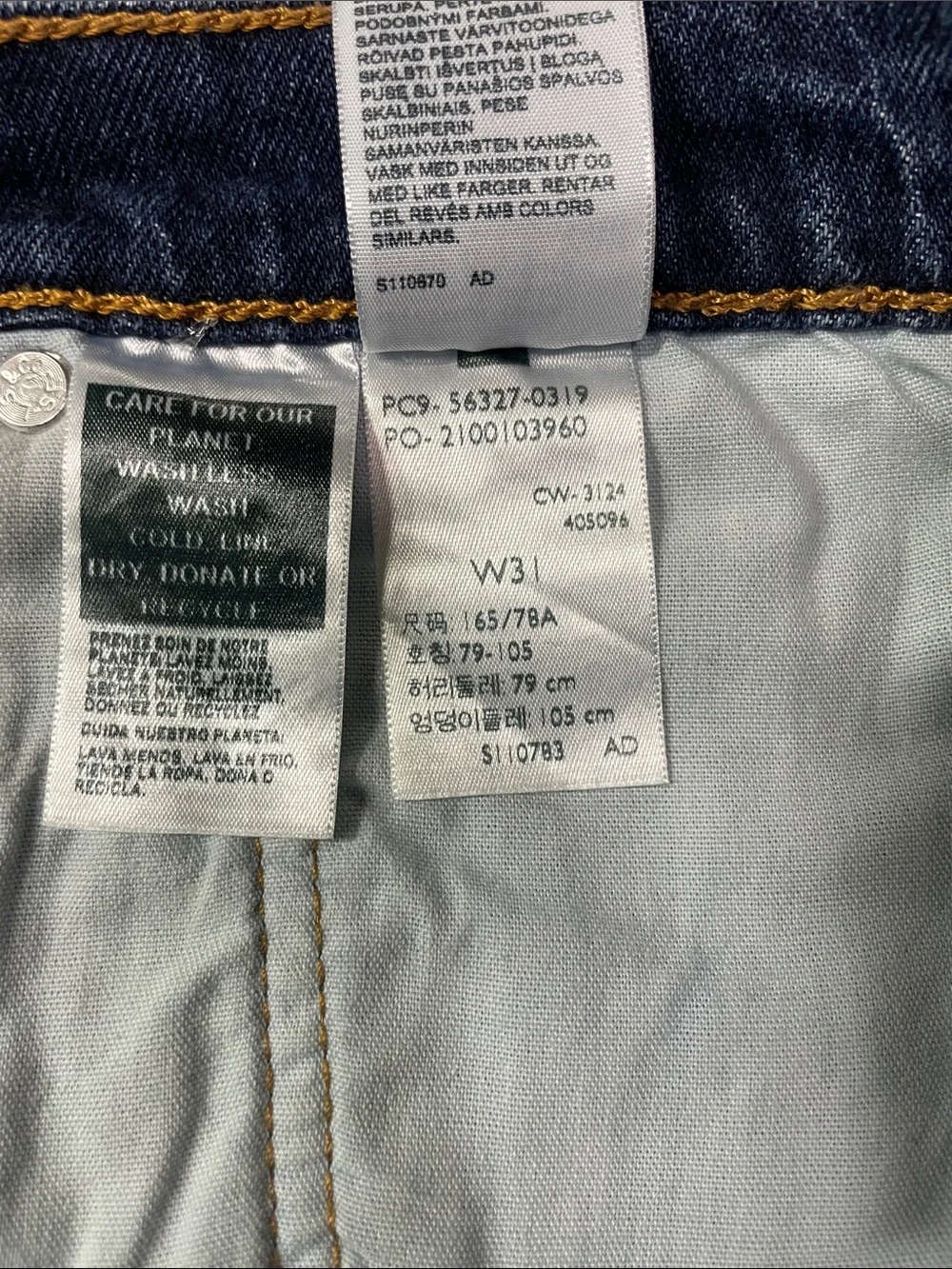 Levi's Dark Blue Distressed Button-Fly Jean Shorts Woman’s Size 31 | NWOT